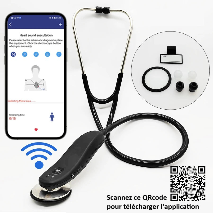 Stéthoscope Électronique Connecté Bluetooth